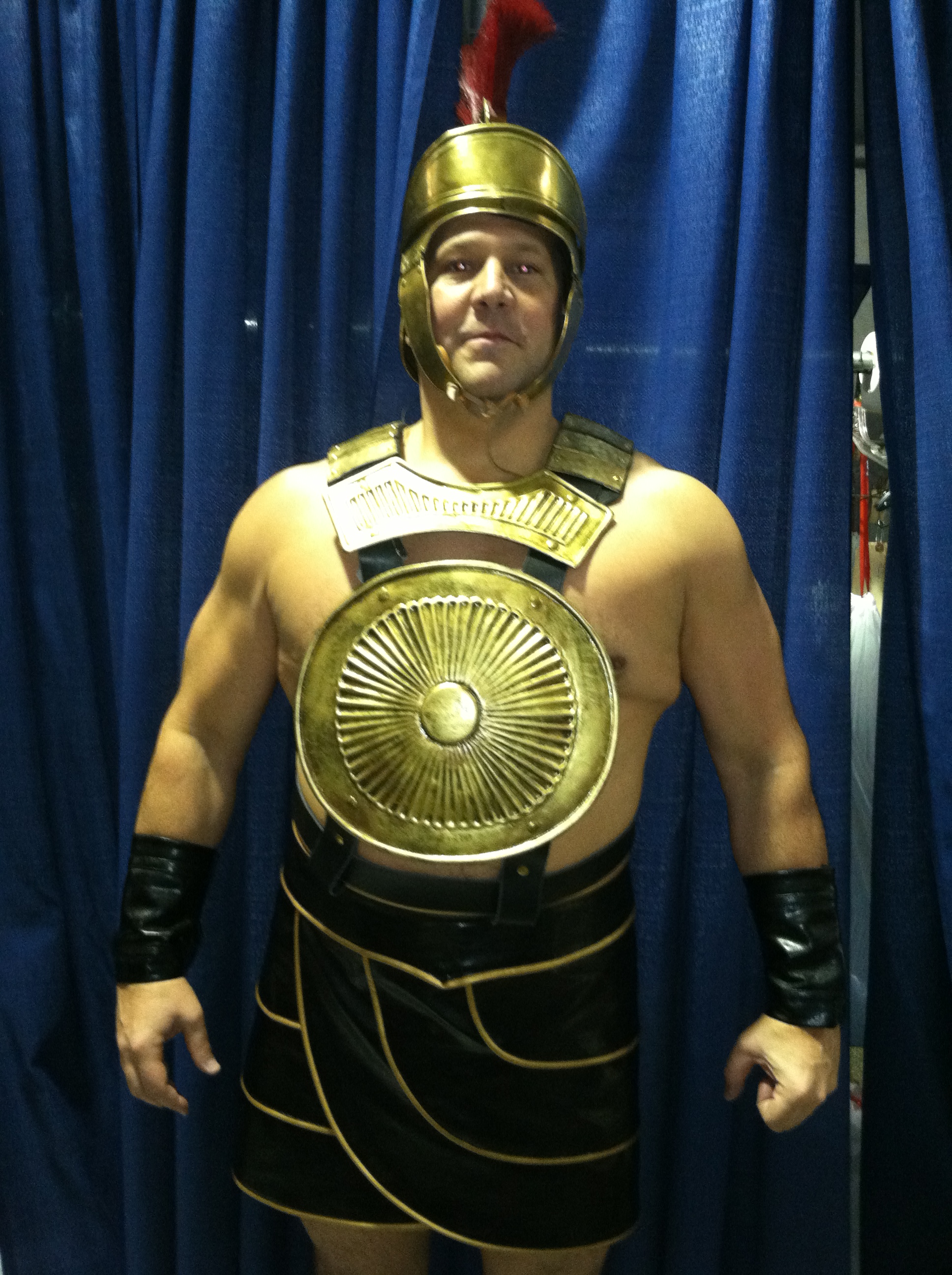 Kelly S Frank as a Gladiator for SuperBowl Halftime Show