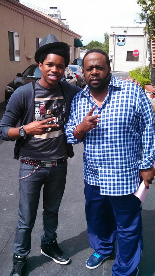 Cedric The Entertainer and Nathan Davis Jr. on set of 