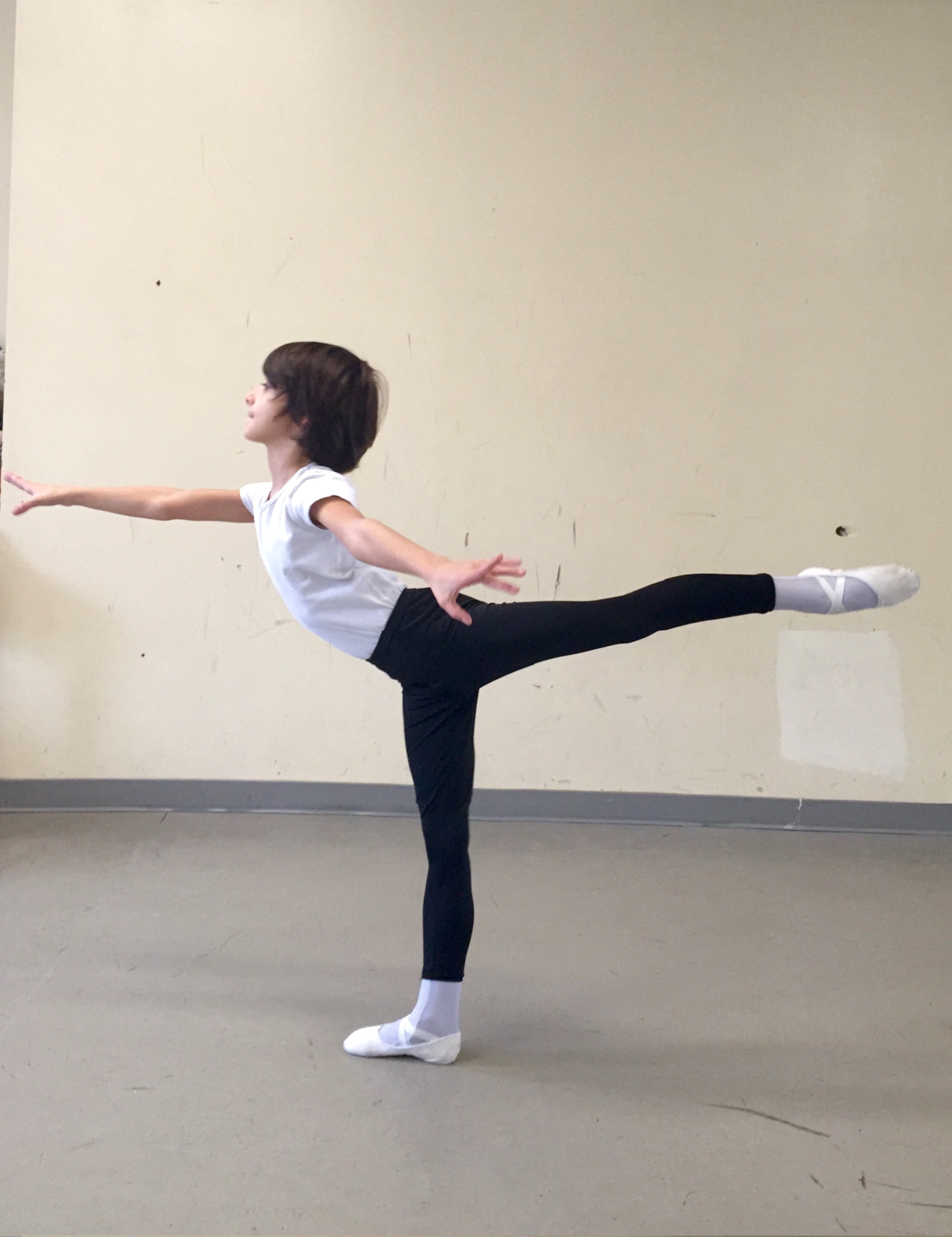Athan Sporek in ballet class