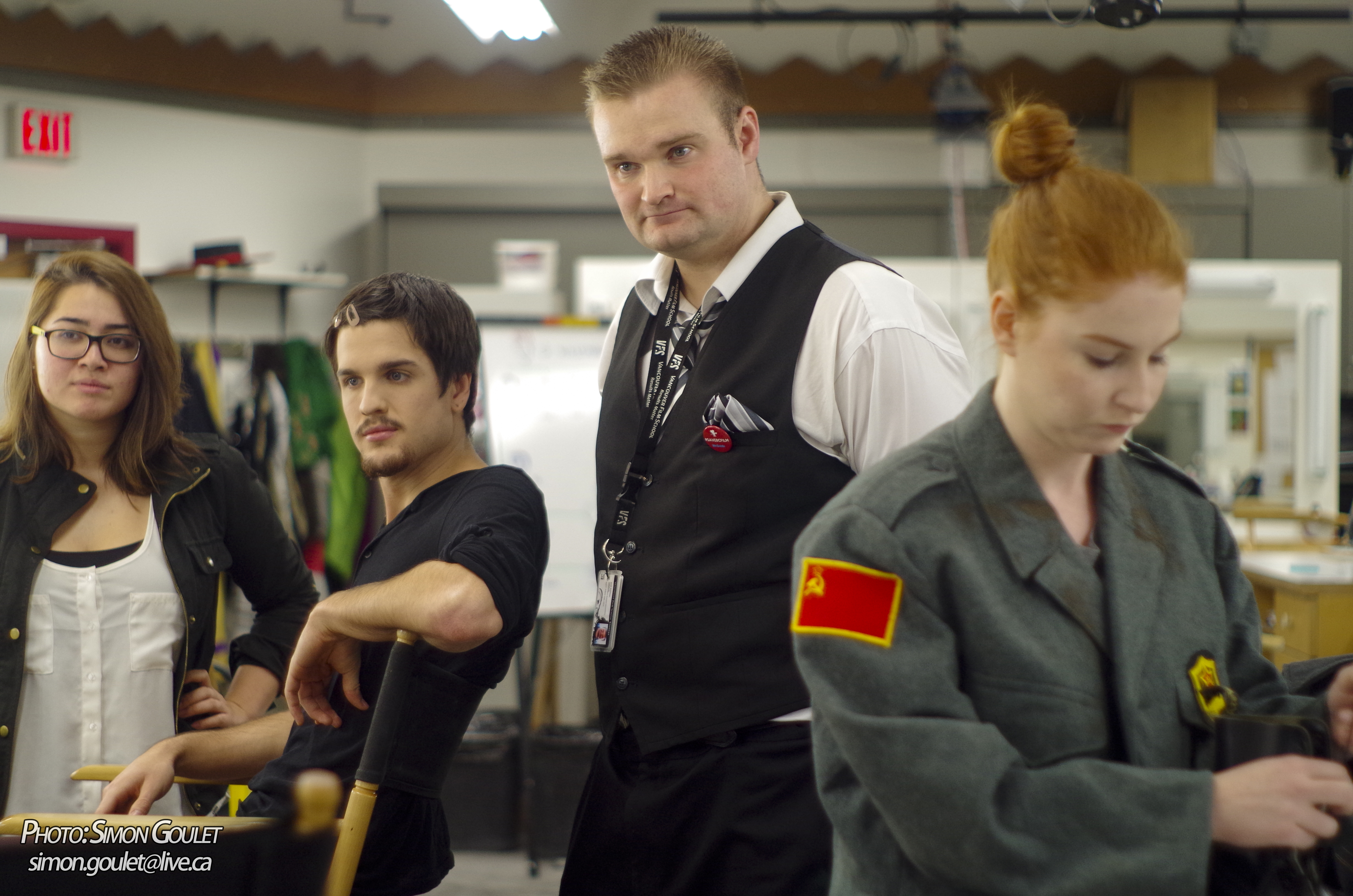 Checking in on hair and wardrobe for my VFS final project Triangle.