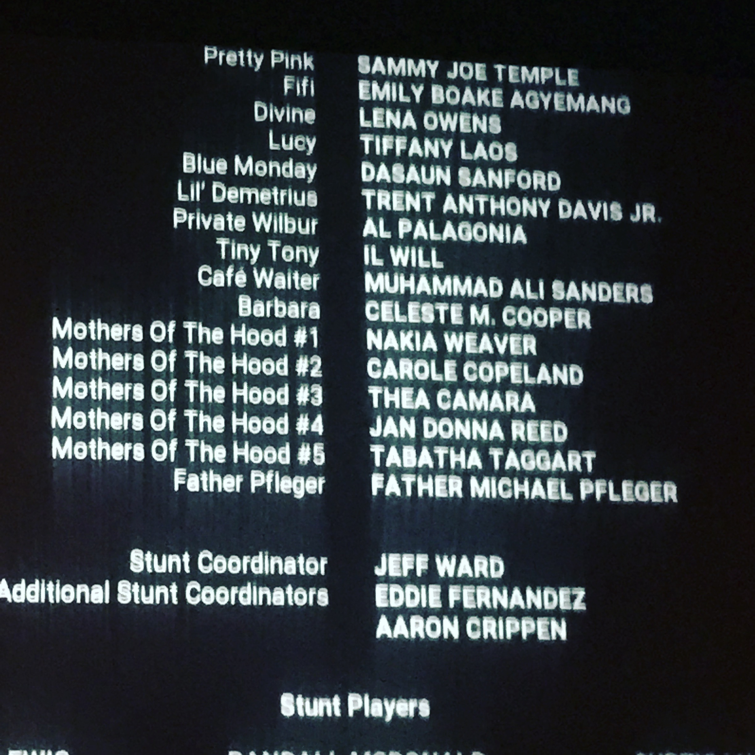 My first on screen credit for the movie Chi-Raq