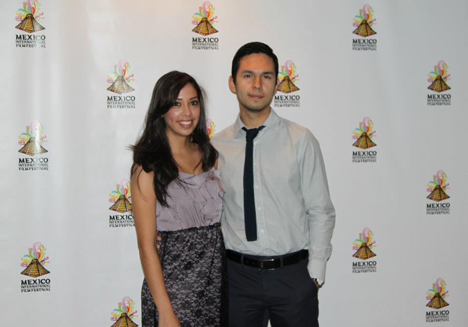 Omar Antonio Iturriaga accepting his Bronze Palm Award for Dolled Up (2011) at the Mexico International Film Festival