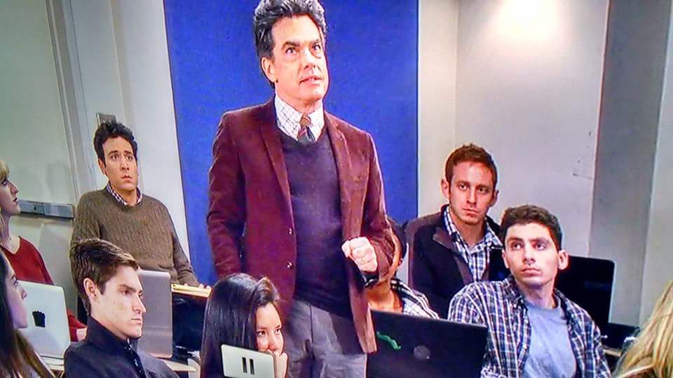 Samuel Goldman (right) as a college student, in Season 8, Episode 11, 