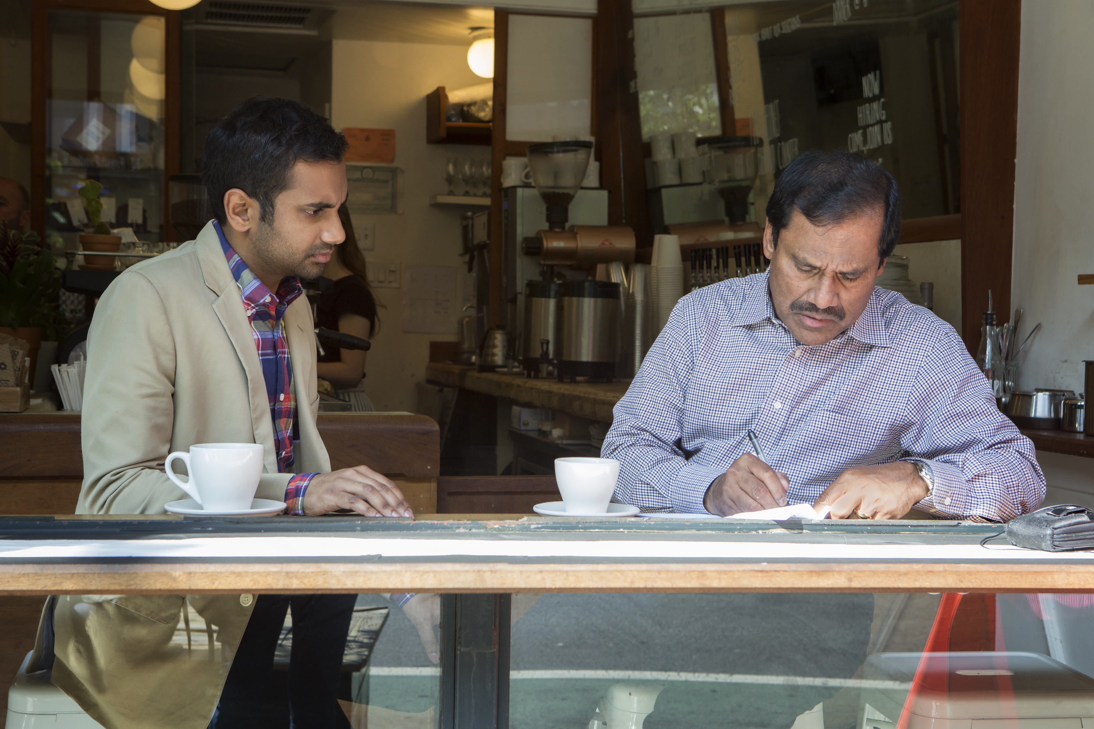 Still of Aziz Ansari and Shoukath Ansari in Master of None (2015)