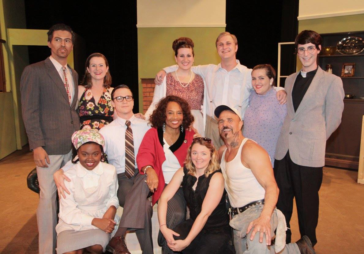 Cassandra Hendry with the cast of Clybourne Park(2014) at City College of San Francisco.