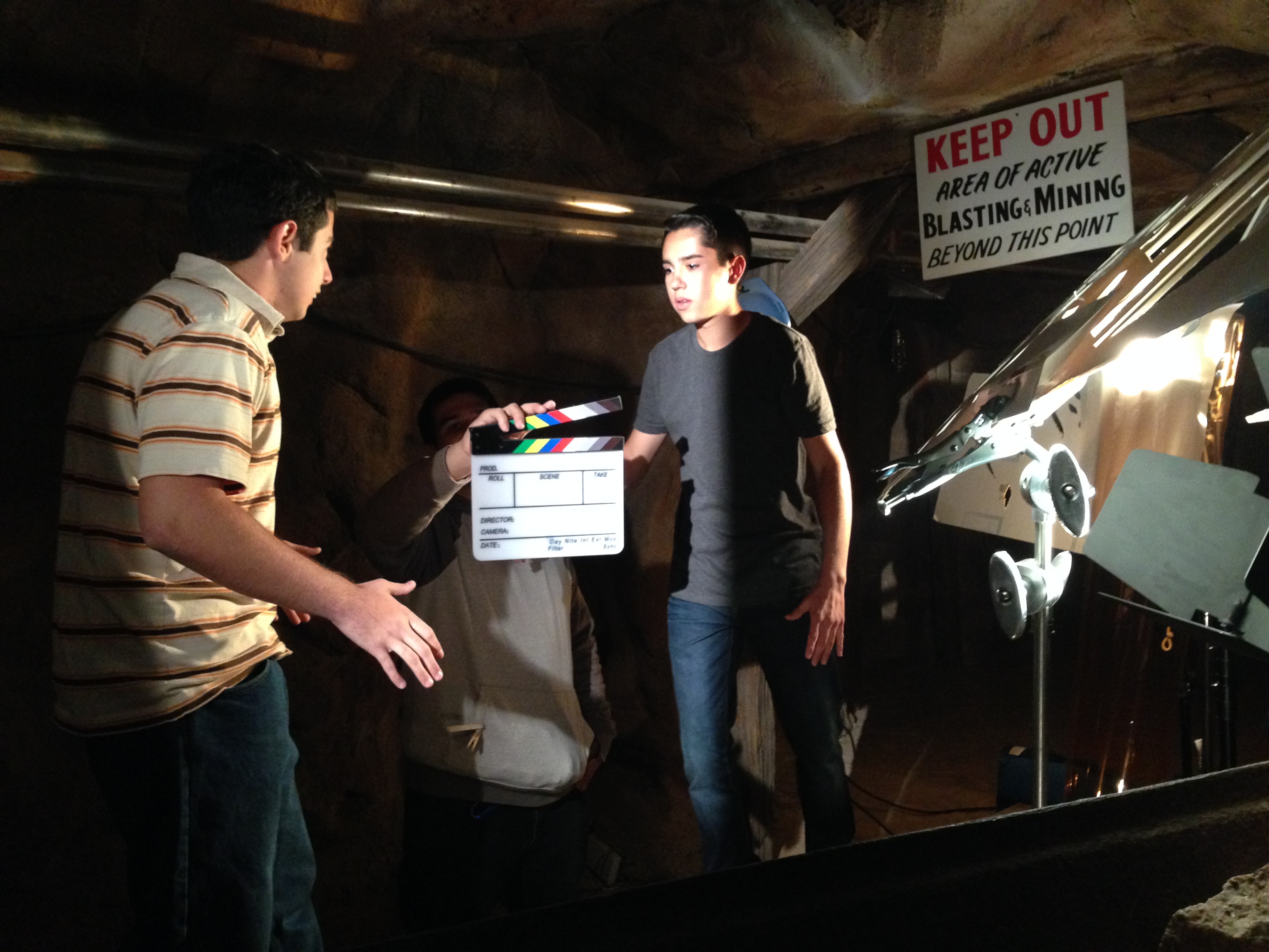 Behind the scenes shot of filming for the teaser of the feature film 