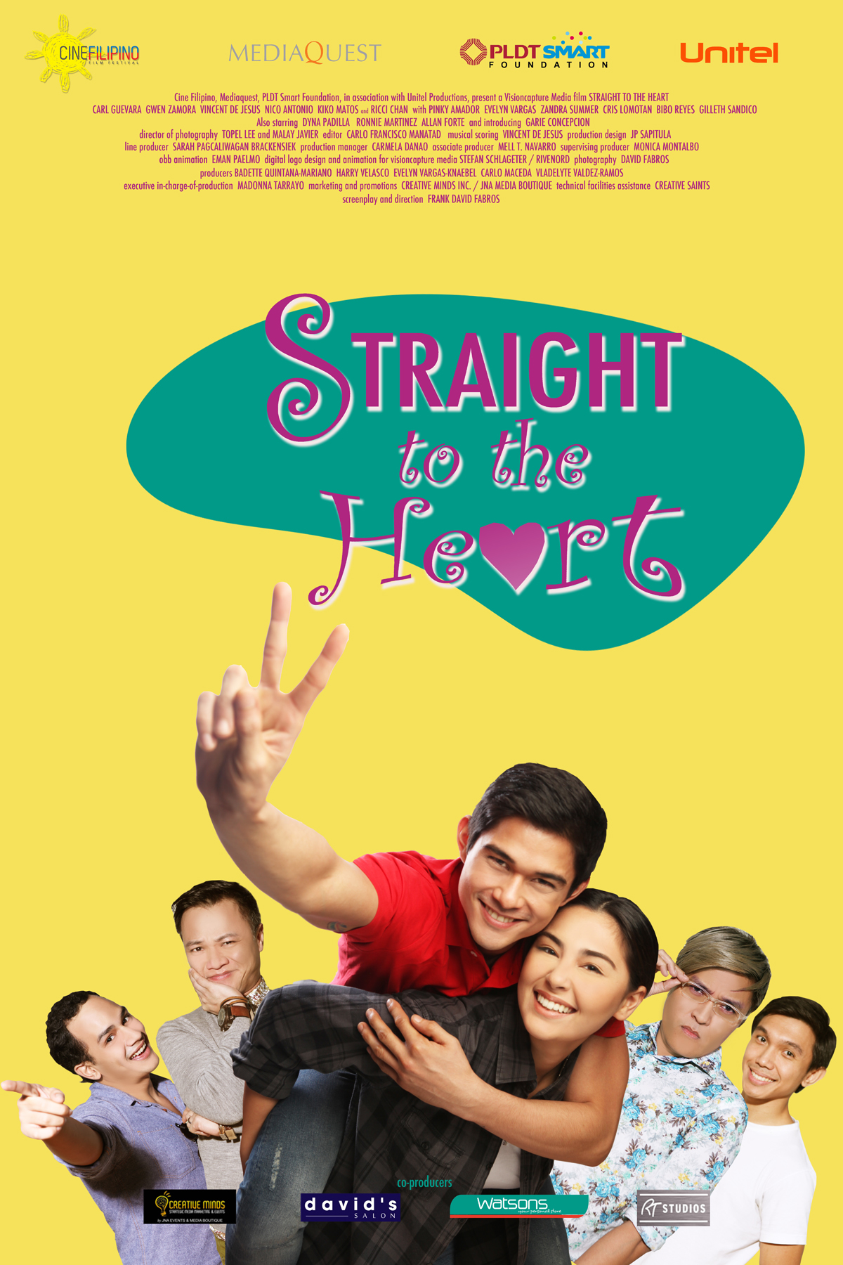 Unofficial poster of the full feature film STRAIGHT TO THE HEART, to be released in March 2016, by CineFilipino.