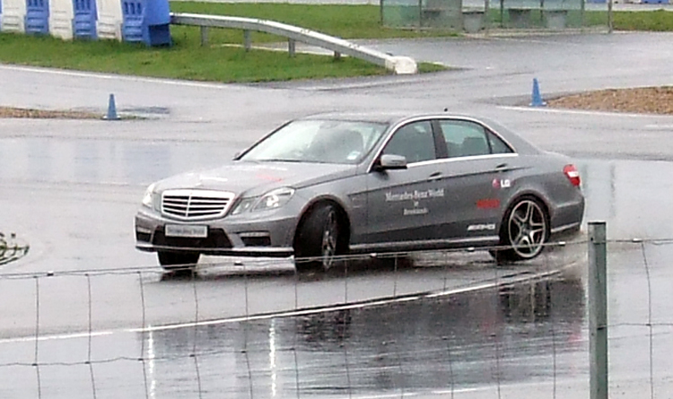 Stewert during a Mercedes Benz Silver Arrows Display