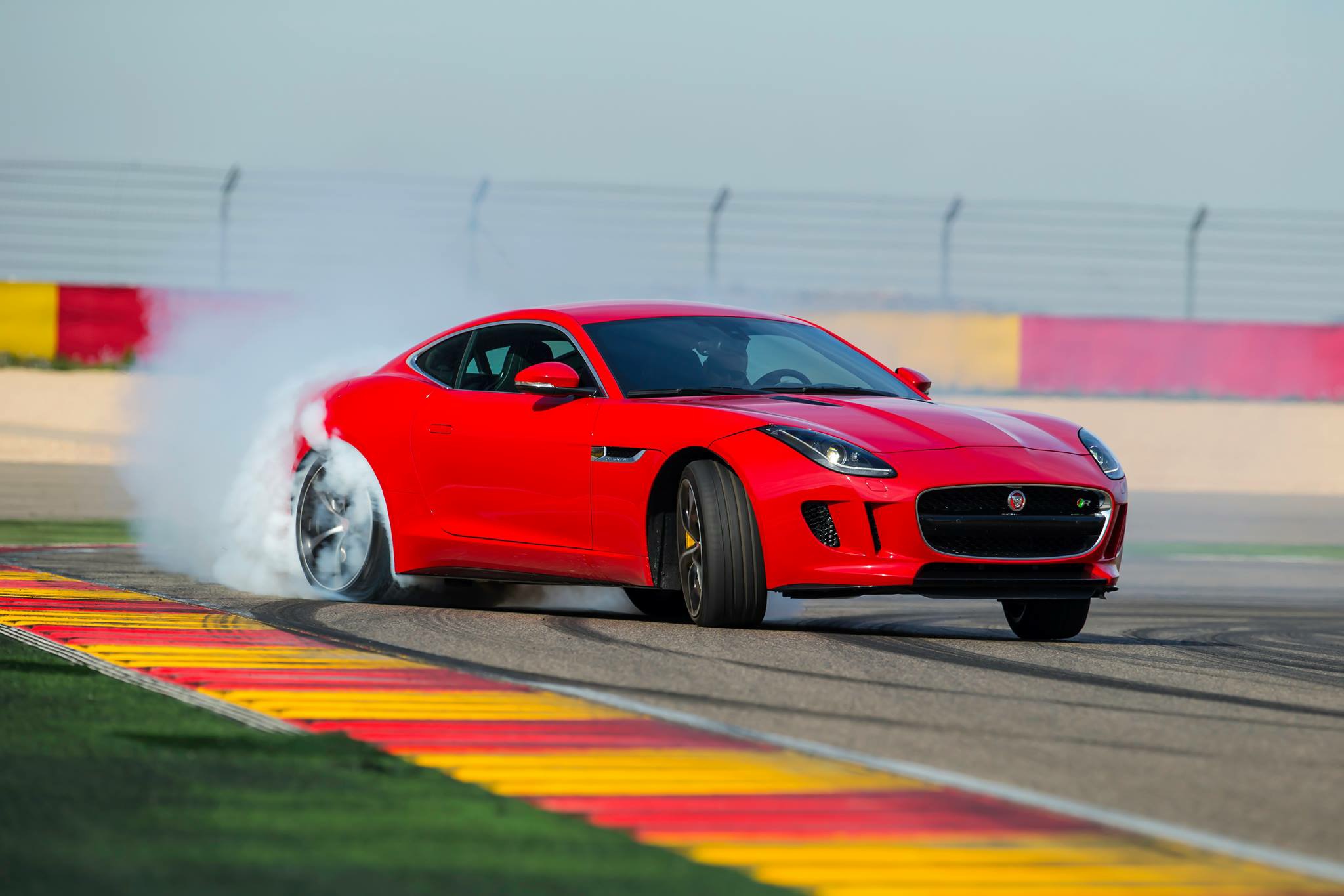 Drifting the Jaguar F-Type Coupe V8 R for the front cover of AutoCar Magazine
