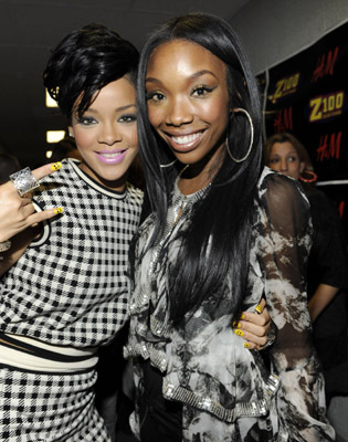 Brandy Norwood and Rihanna