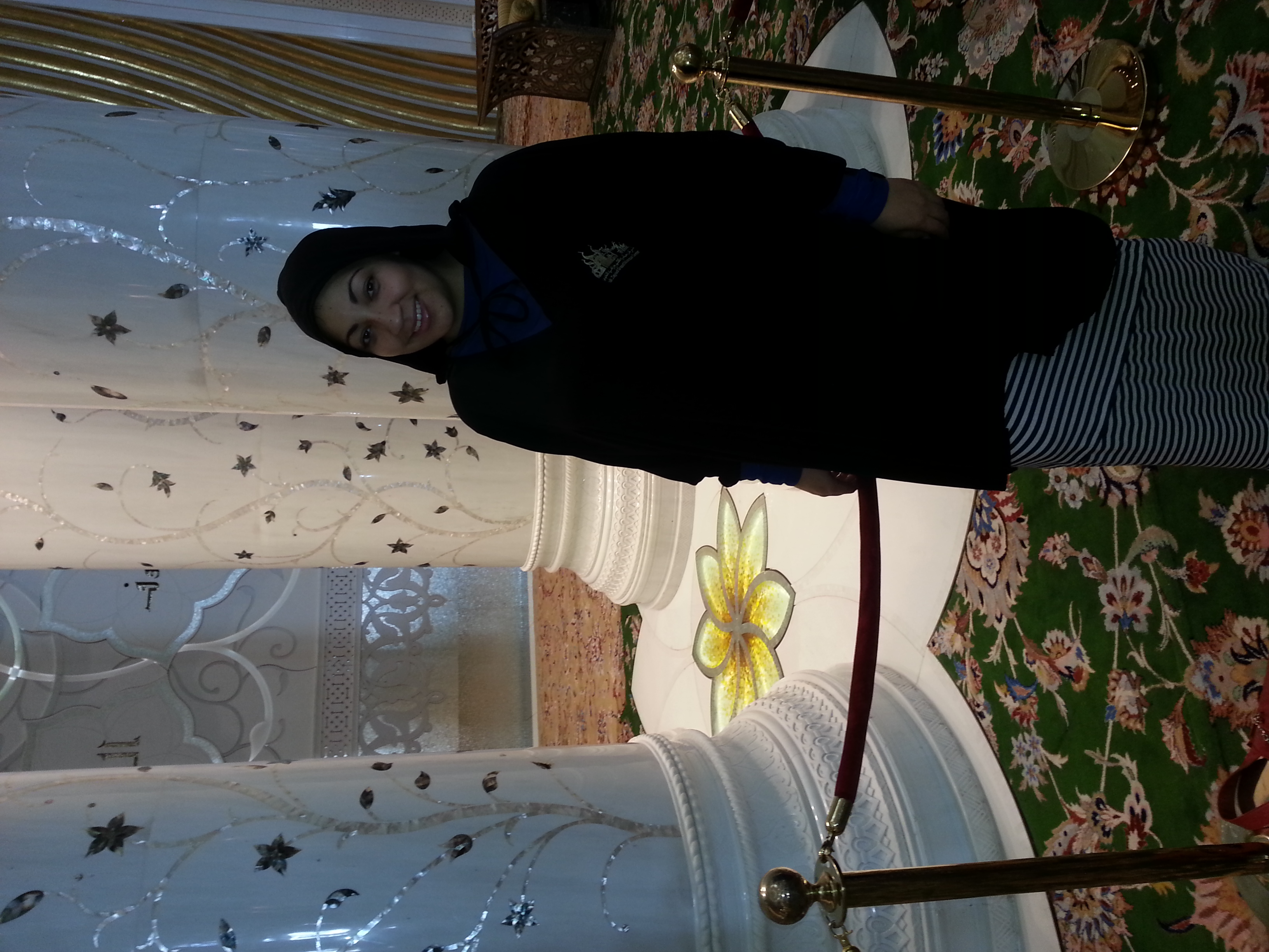 At the Grand Mosque in Abu Dhabi