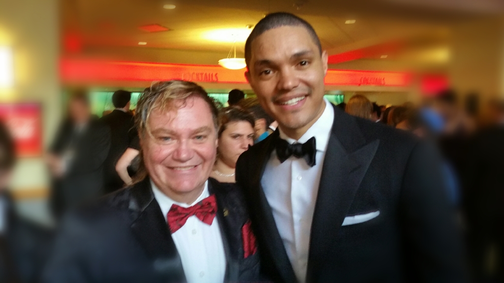 Pierre Patrick and Trevor Noah at The 67th EMMY AWARDS