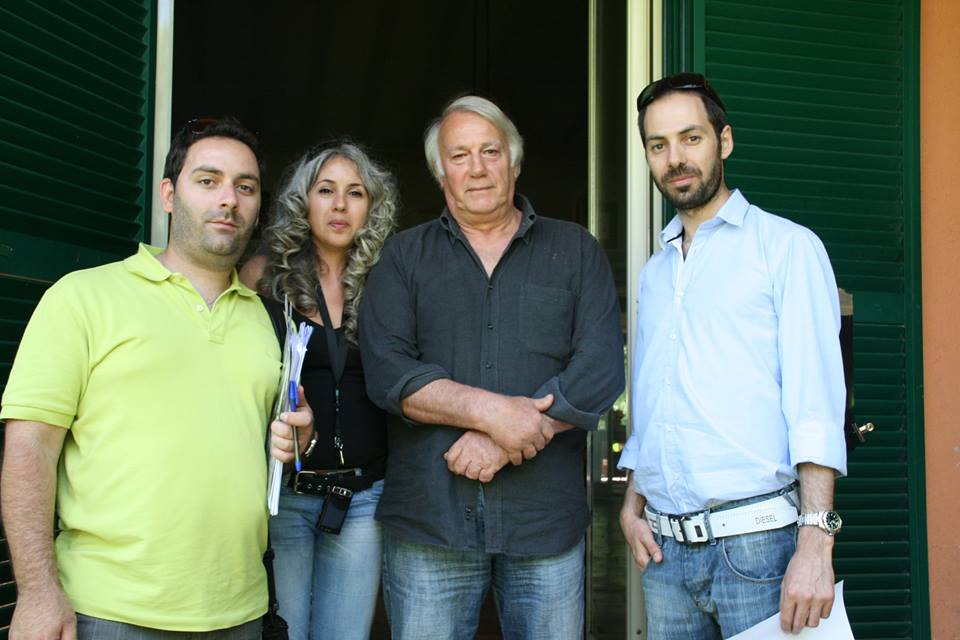 Rome 2010. Constantinos Patsalides, Monica Nicolaidou and George Avraam with the Italian still photographer Emilio Larri.