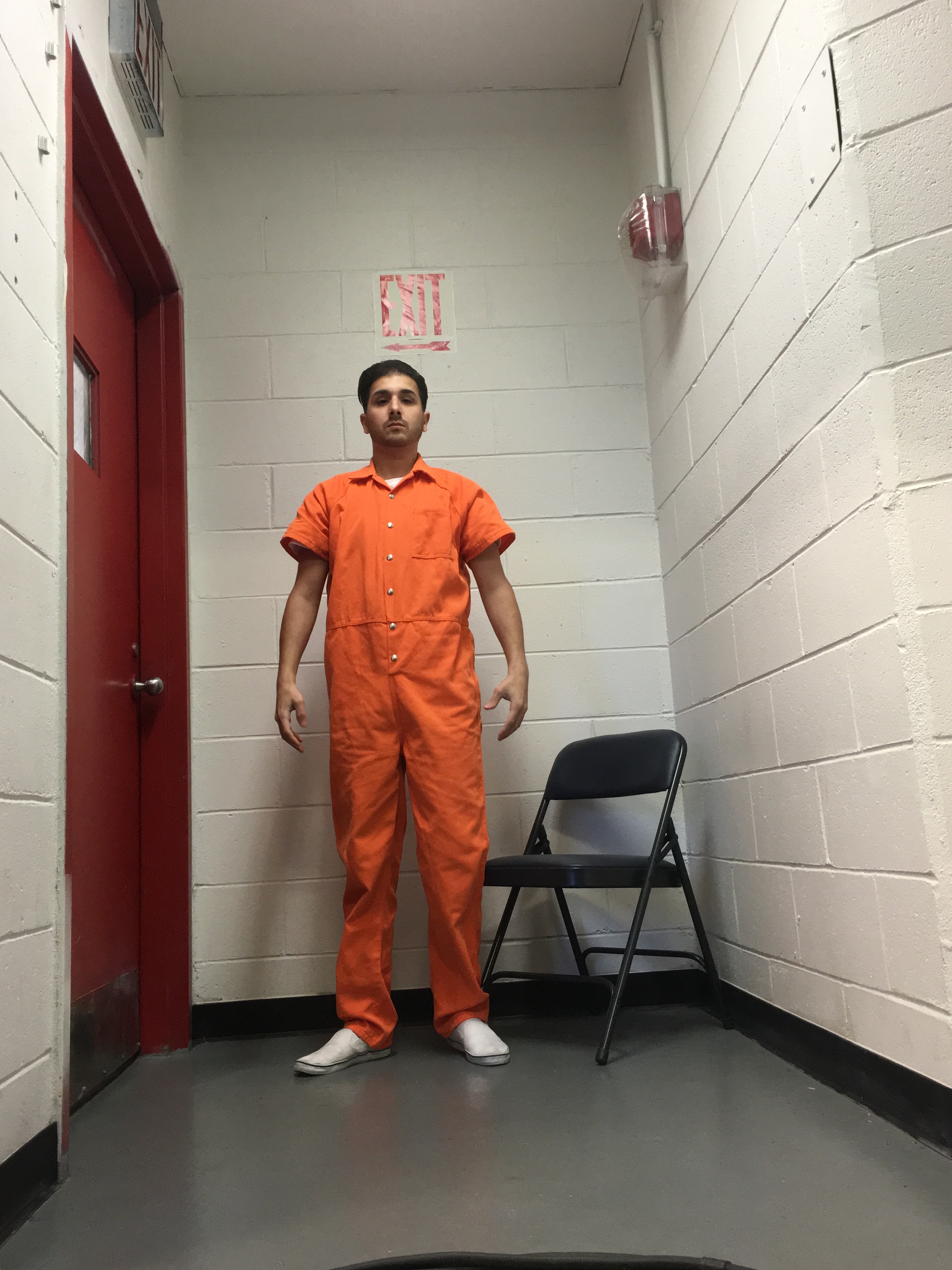 Me in jail on an upcoming Netflix series