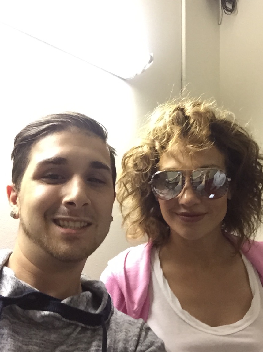 Me and Jennifer Lopez on set of her new tv series Shades of Blue