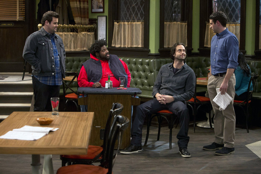 Still of Chris D'Elia, David Fynn, Ron Funches and Brent Morin in Undateable (2014)
