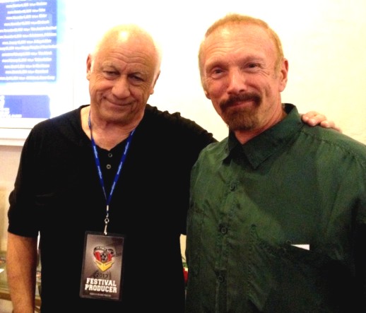 Adam with Joey Travolta, founder of Inclusion Films and Futures Explored, at the premiere screening of the film 