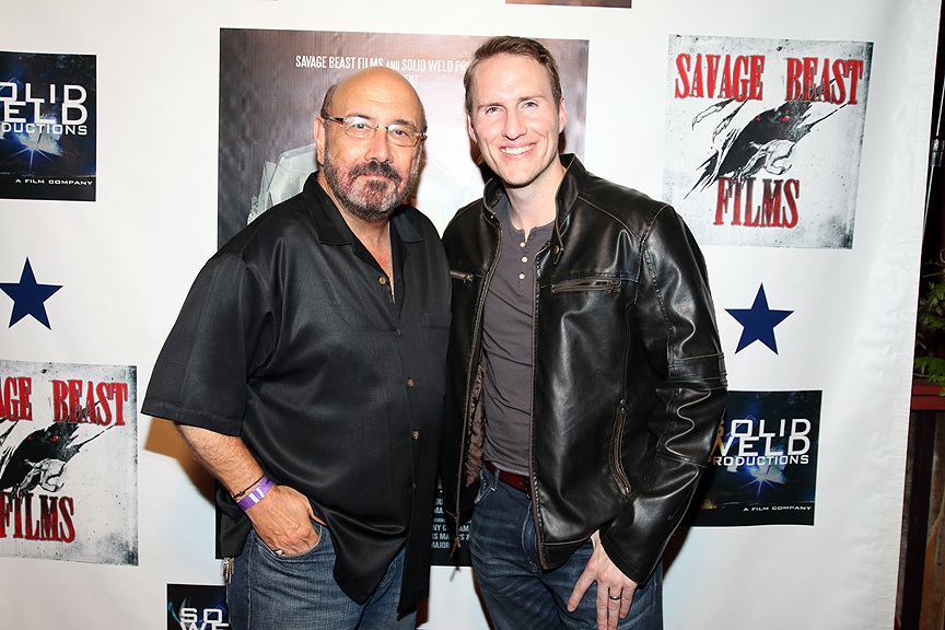 Master Composer Harry Manfredini (Friday the 13th, Lake Eerie) and Director Chris Majors in Los Angeles, CA at the House of Blues Sunset Strip for the red carpet event for 