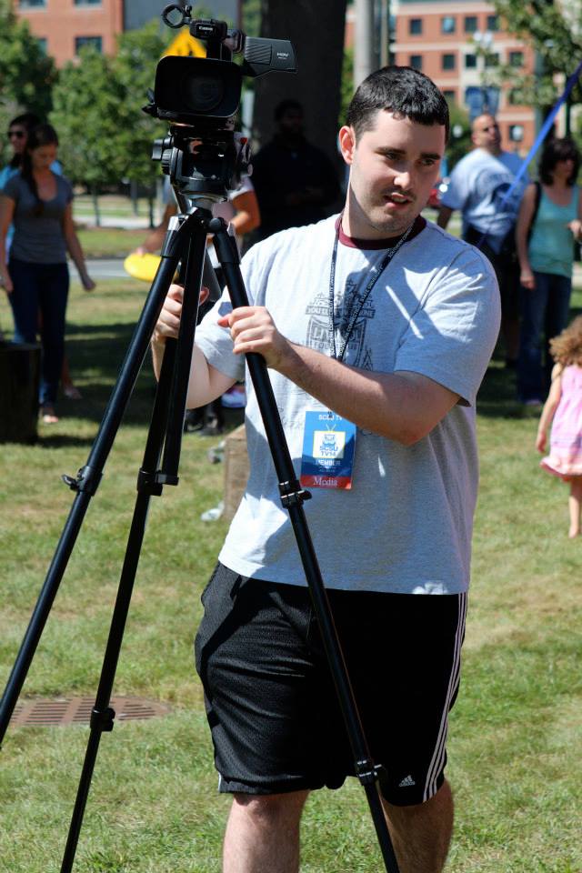 This is a picture of me right before I was about to film a Sporting Event.