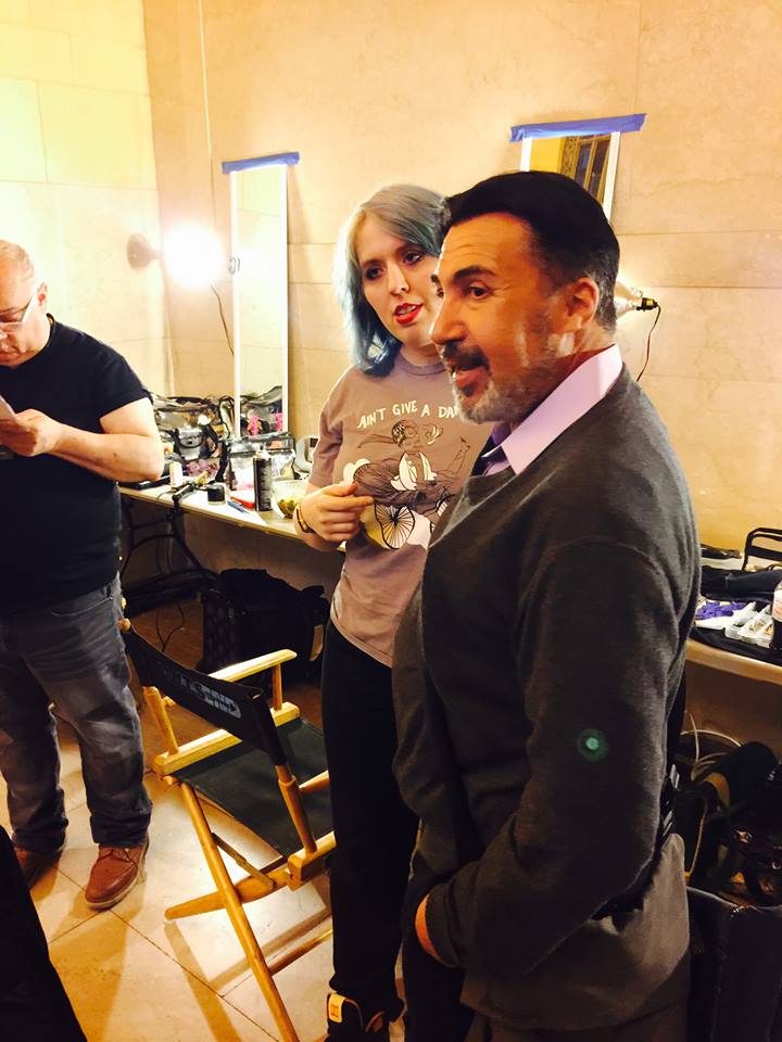 Waiting in make-up for a shoot 2015