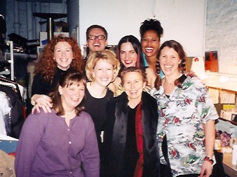 Backstage with the cast of Beautiful Bodies at Sanford Meisner Theater, NYC with Maggie Flanigan.