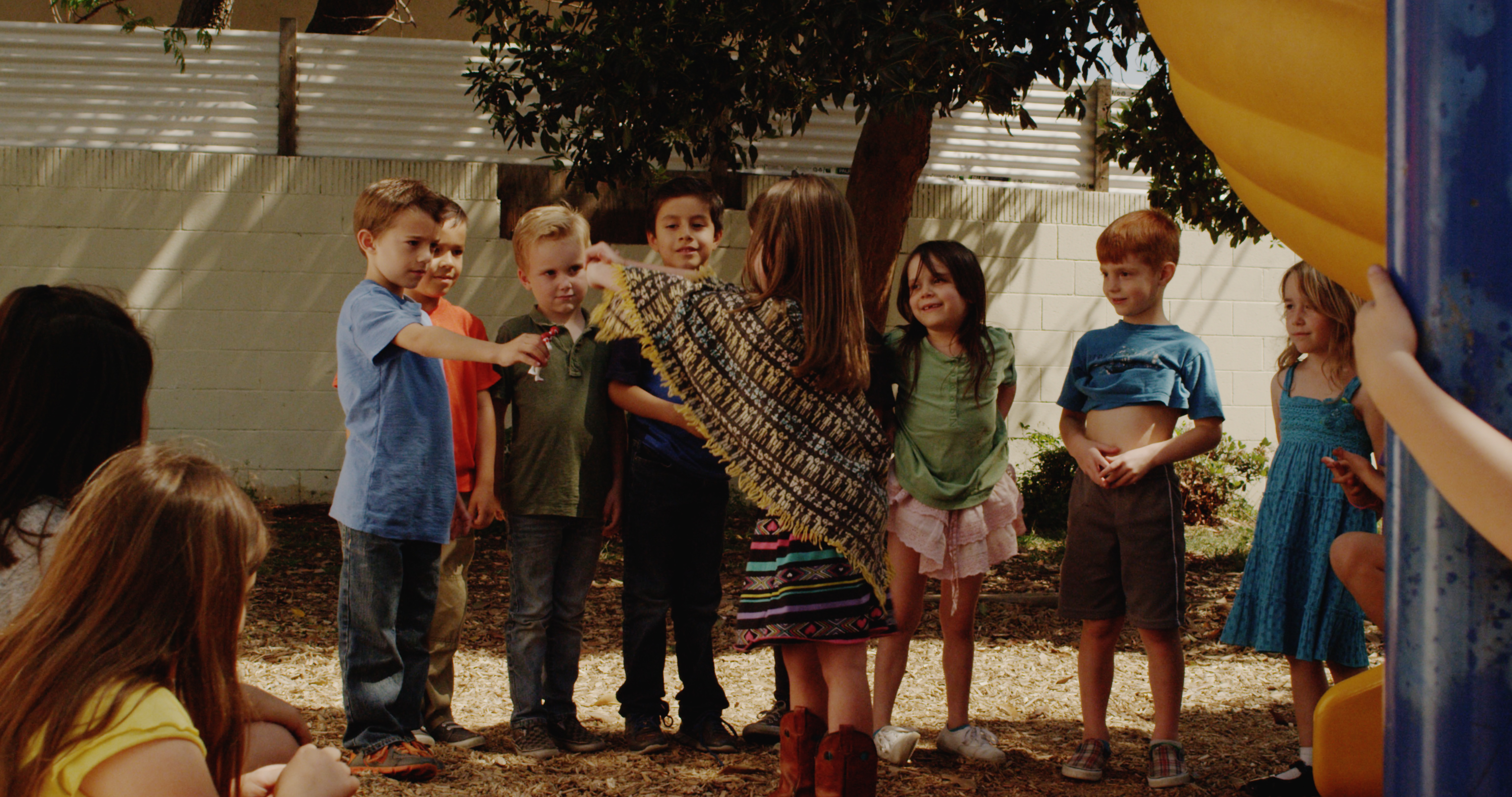 High Noon playground standoff between Joey (Kobe Humphries) and Jules (Caige Coulter)