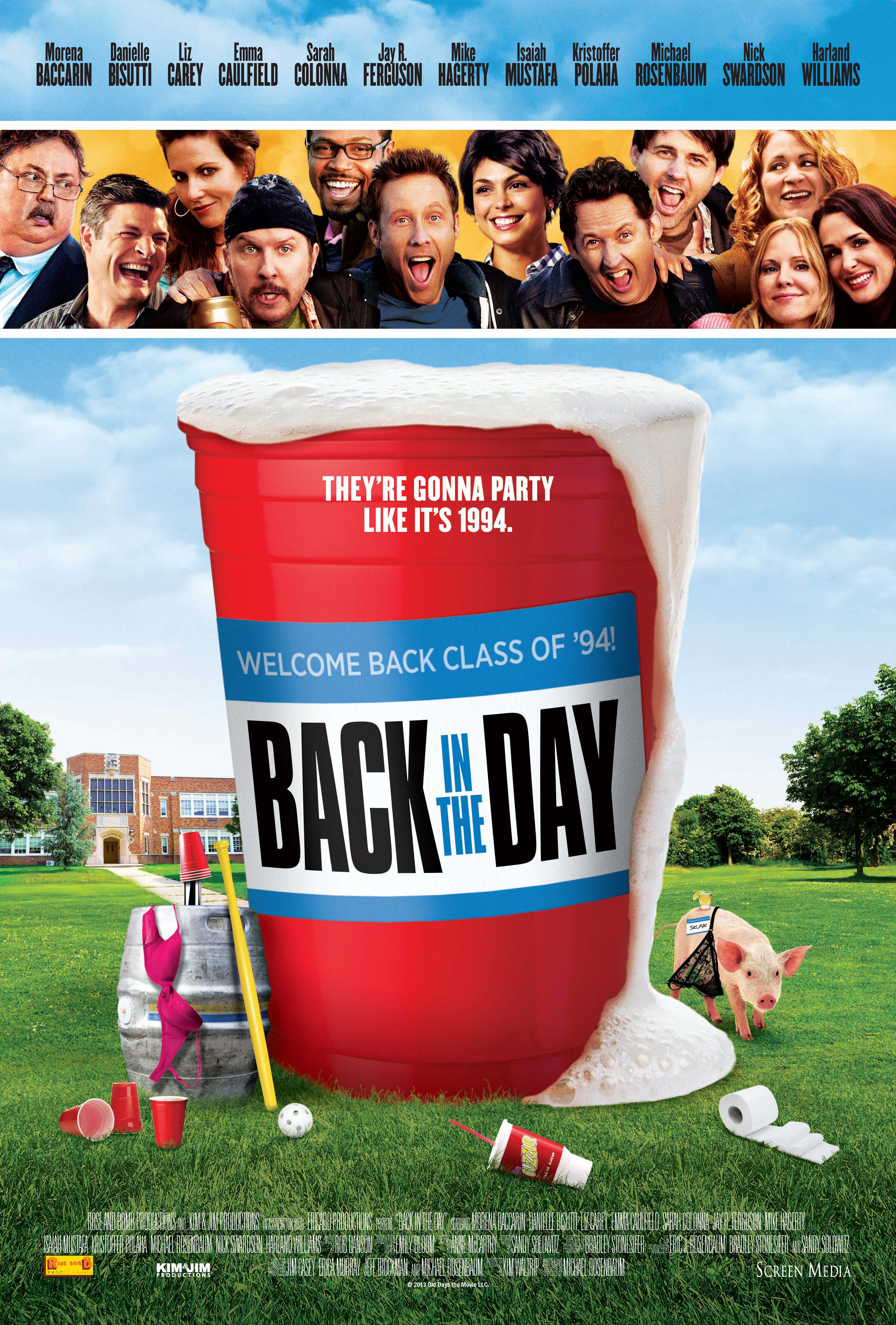 Mike Hagerty, Harland Williams, Danielle Bisutti, Emma Caulfield, Jay R. Ferguson, Michael Rosenbaum, Nick Swardson, Morena Baccarin, Kristoffer Polaha, Sarah Colonna, Liz Carey and Isaiah Mustafa in Back in the Day (2014)