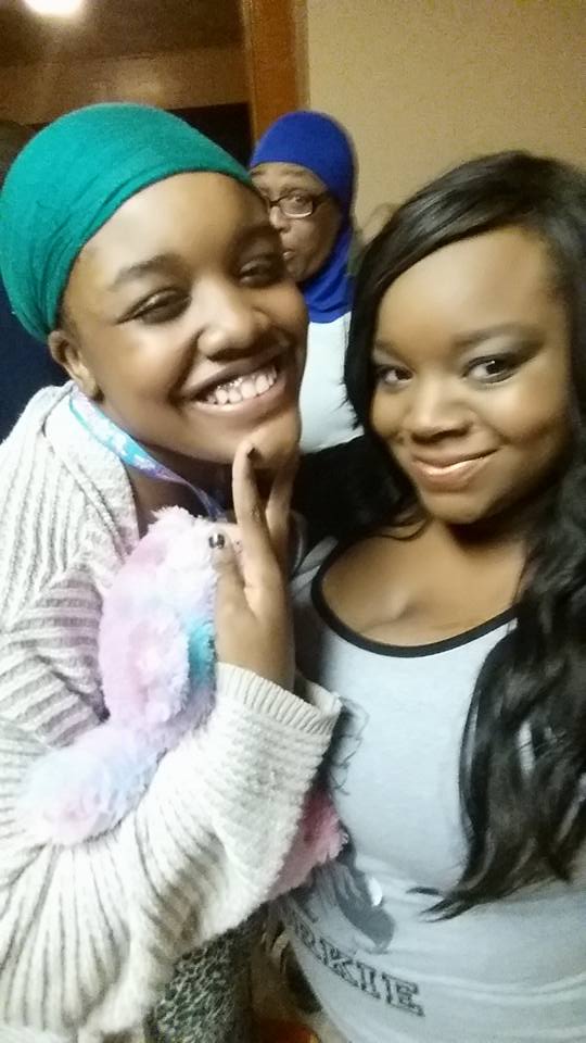 Imani Isis and Brittany Carr on set