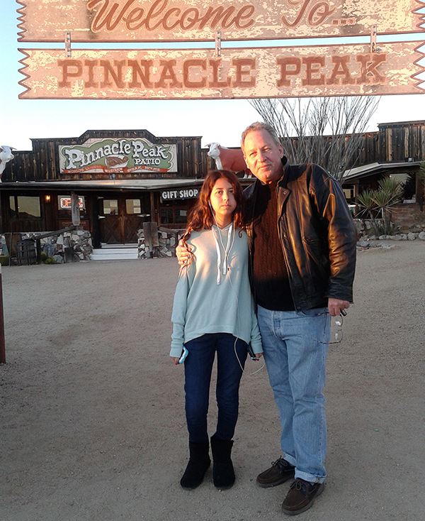 Dani Turner with her dad, writer/director Dain Turner in Scottsdale, Arizona.