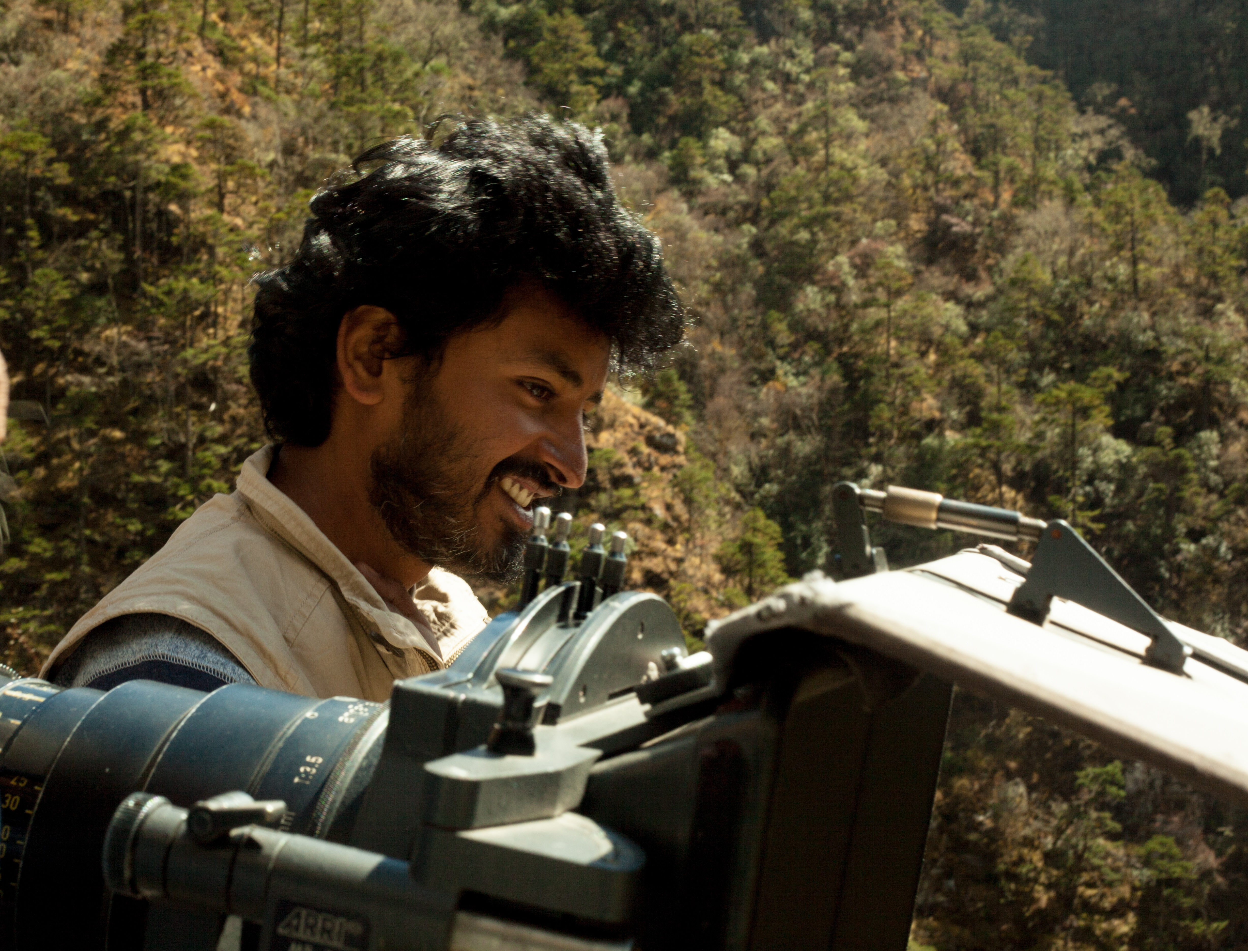 A photograph taken during the shooting of Yevade Subramanyam feature film, Up the mountains of Nepal,on the way to Everest Base-Camp.