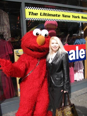Hanging out with Elmo