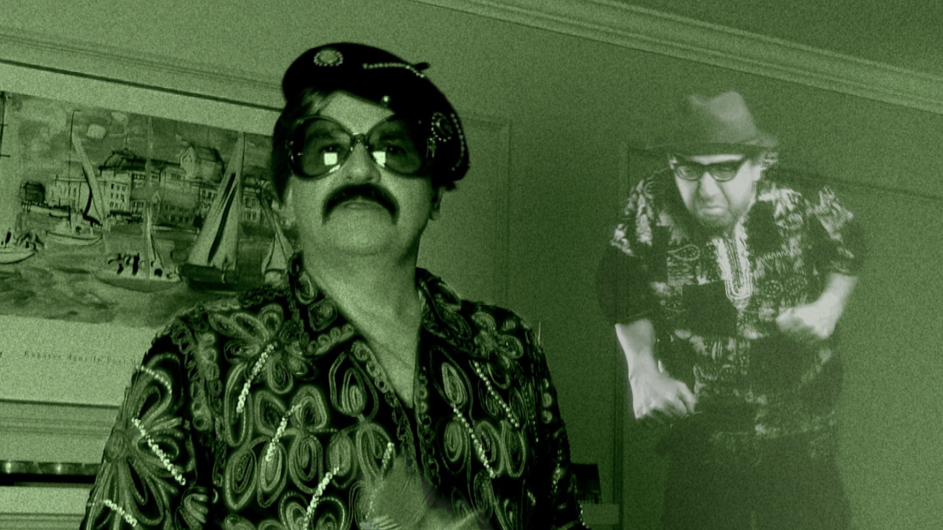 Psychic singer, Lance Latherrock (Béla) with Morty Bobinowitz ghost. From Clem JunebugGhost Detective.