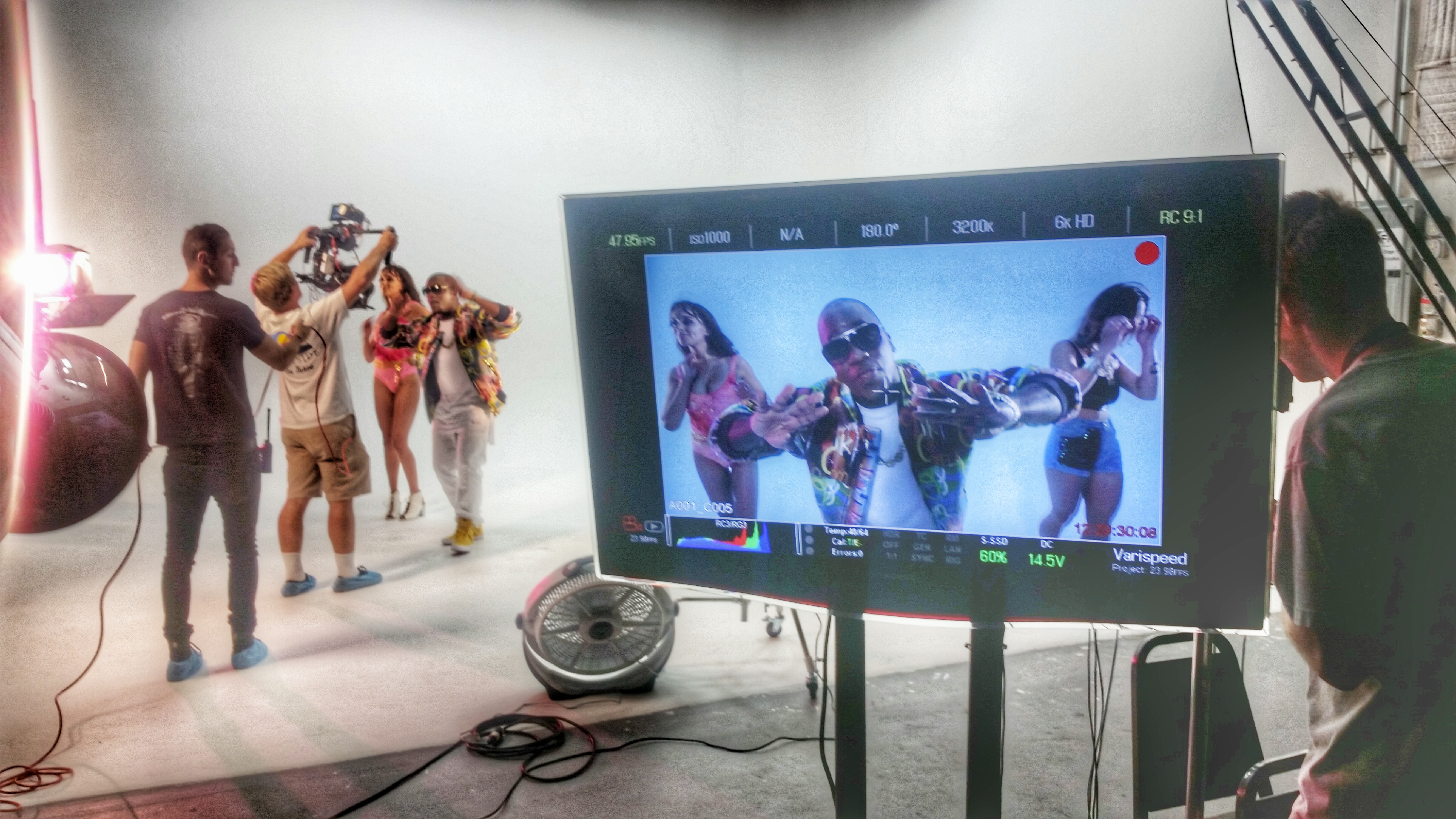 On the set of artist: Iyaz's music video shoot for 