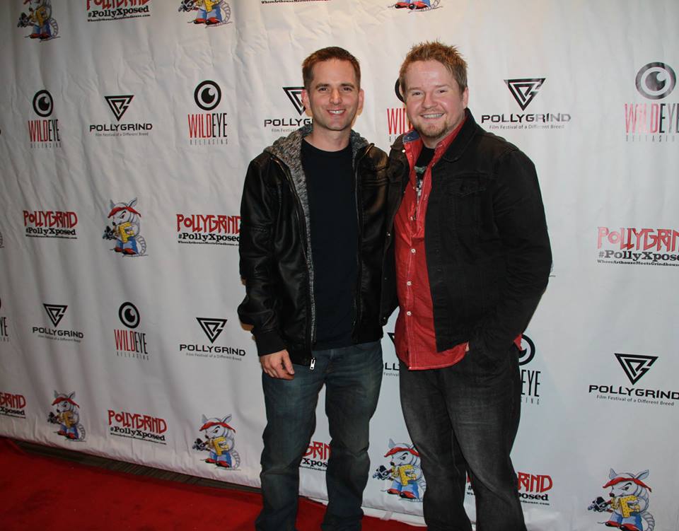Shane Ryan (L) and Glenn Cochrane on the red carpet at Pollygrind Film Festival, Las Vegas 2014.