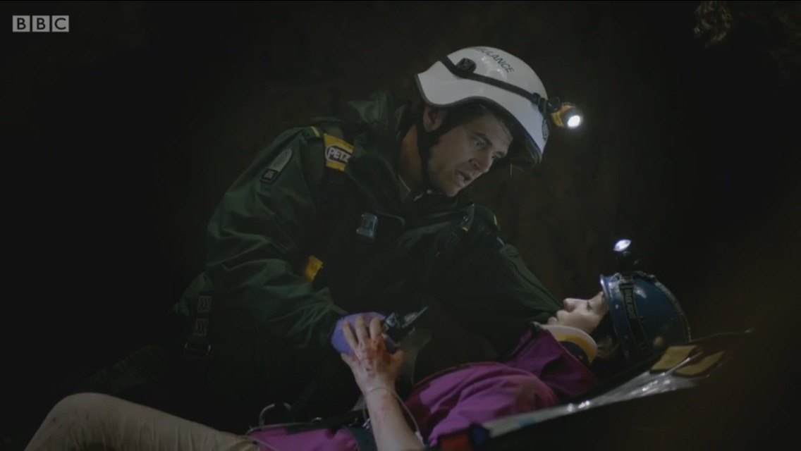 Kerry Bennett and Michael Stevenson in Casualty