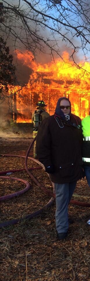 Myself pulling medical coverage for a planned training structure fire/ city demo. It was so cold and windy that day