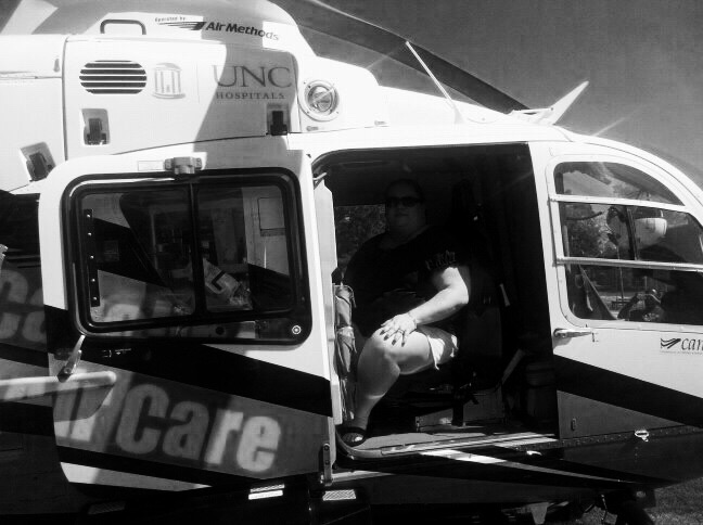 Myself inside UNC air are helicopter known as tarhill 2 during a continuing education class for my EMT-I I think 2013 but possibly 2012