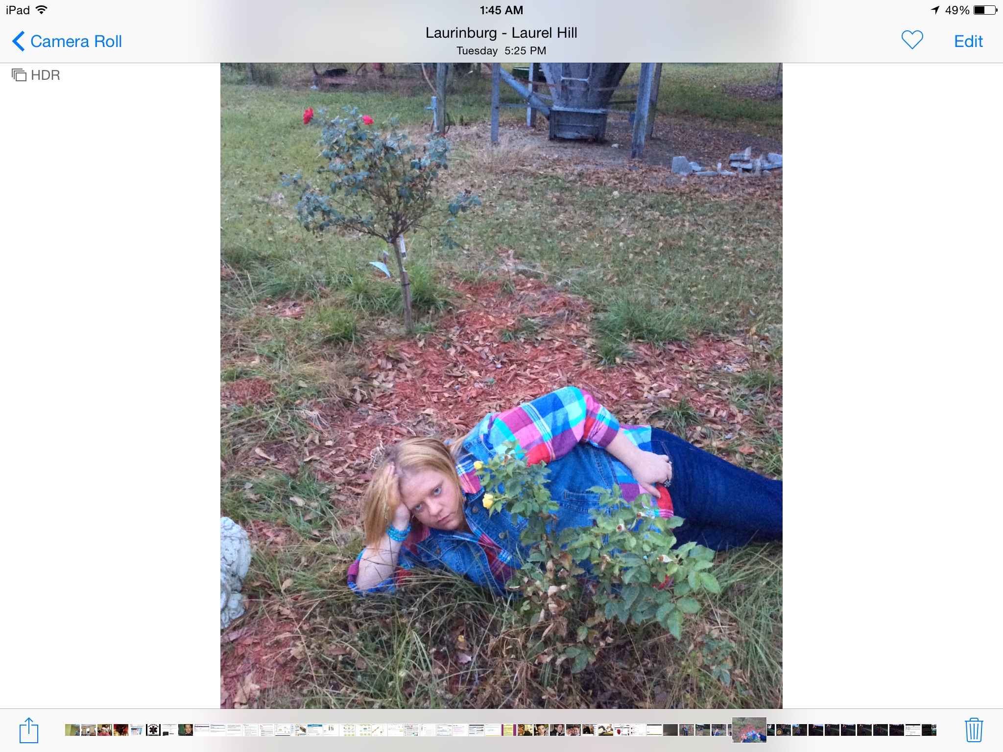 Myself in my rose garden(that needs serious weeding)the first week of November 2014