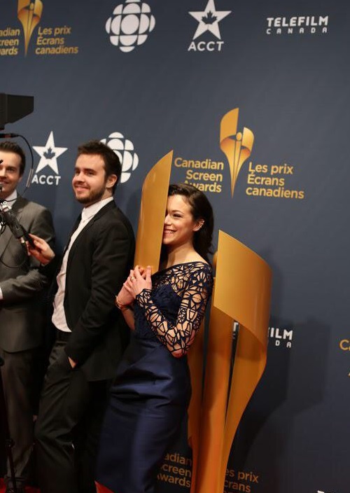 Canadian Screen Awards Red Carpet Brandon Ludwig, Sheldon Ludwig, Tatiana Maslany