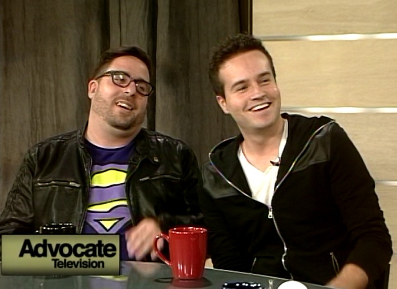 BRANDON LUDWIG right & co-star Dave Roberts left celebrity guests Advocate Television