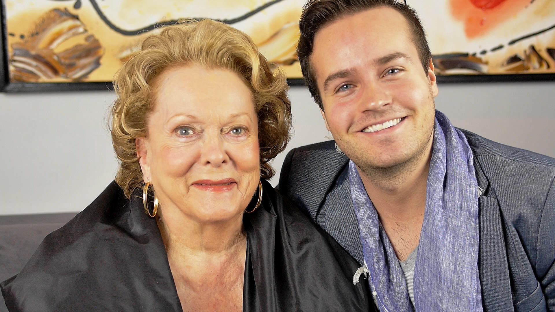 Shirley Douglas & Brandon Ludwig, set still on 'Canadian Star'