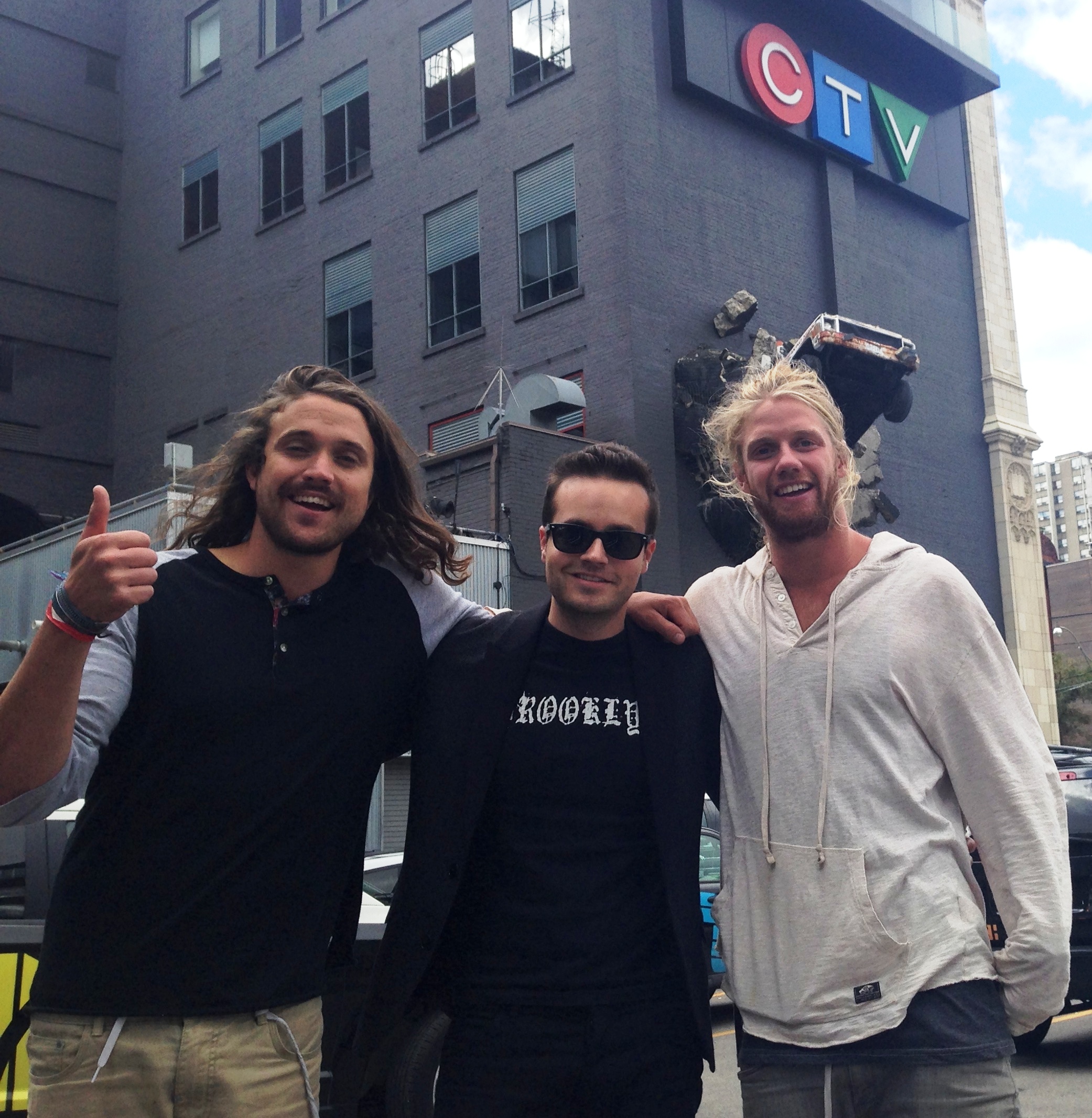 Brandon Ludwig and winners of the Amazing Race season 2 Mickey Henry & Pete Schmalz @ 299 Queen St West