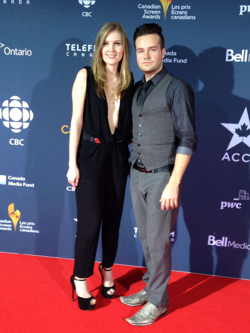 L to R Hayley Lizon, BRANDON LUDWIG @ the 2014 Canadian Screen Awards Gala