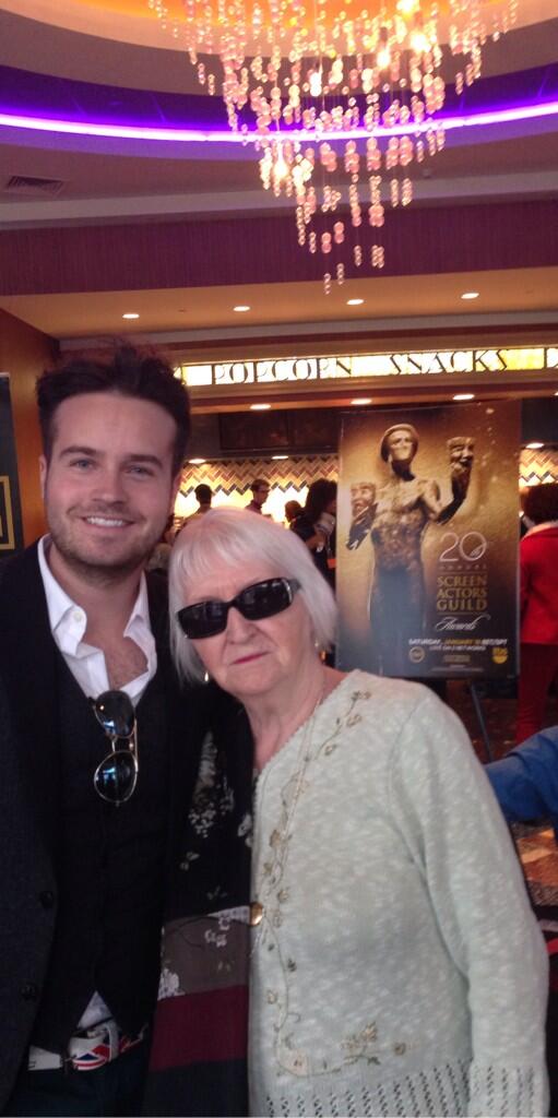 BRANDON LUDWIG & his Grandma at SAG Awards in LA 2014