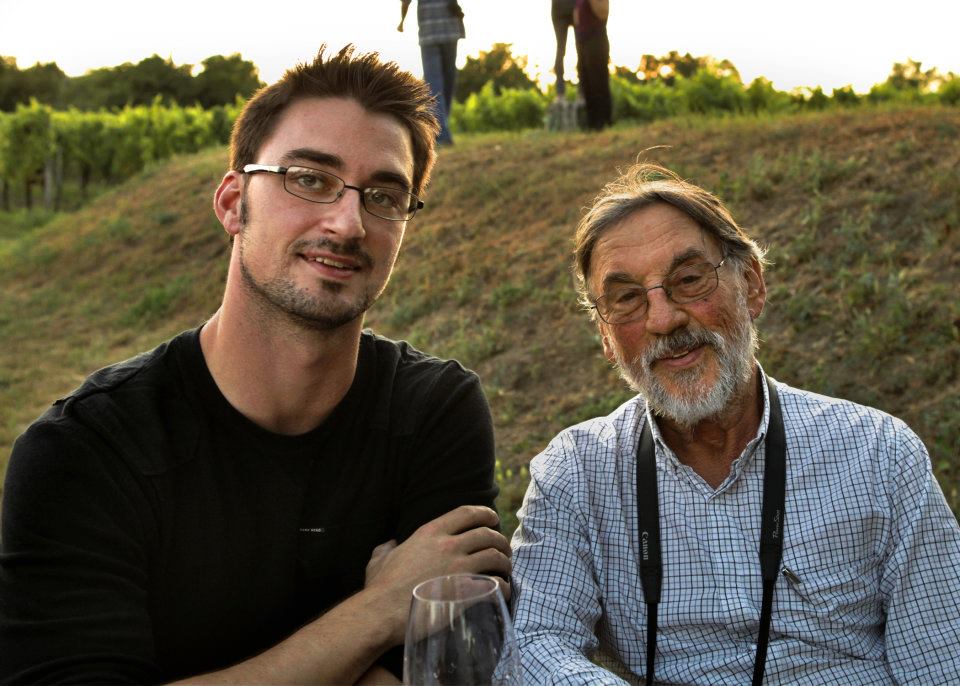 John MacDonald and mentor Vilmos Zsigmond at the Budapest Cinematography Masterclass