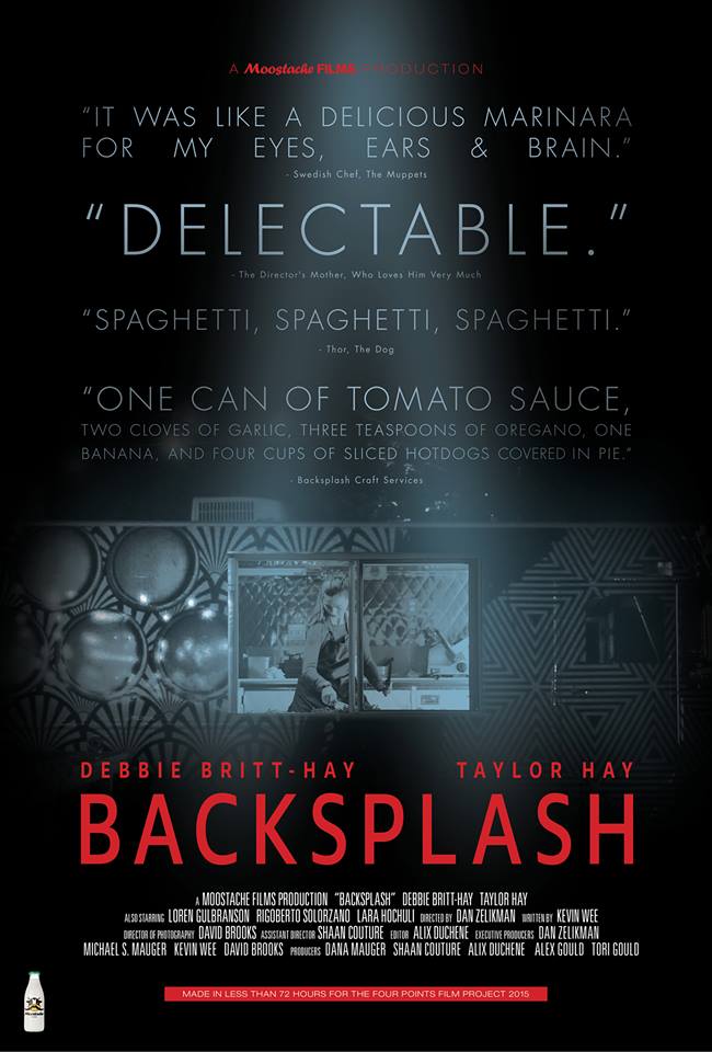 Movie poster of Taylor Hay starring in Backsplash.