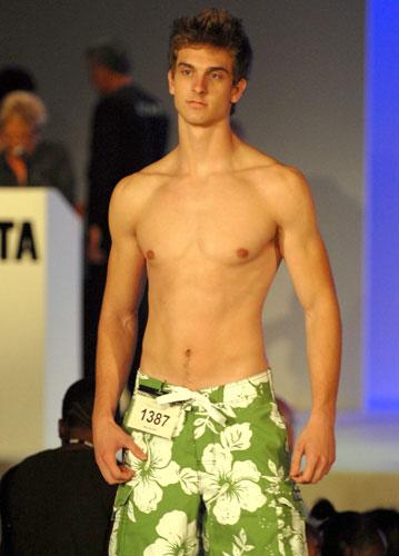 Nic Bradly IMTA Swimsuit Shirtless Runway Model