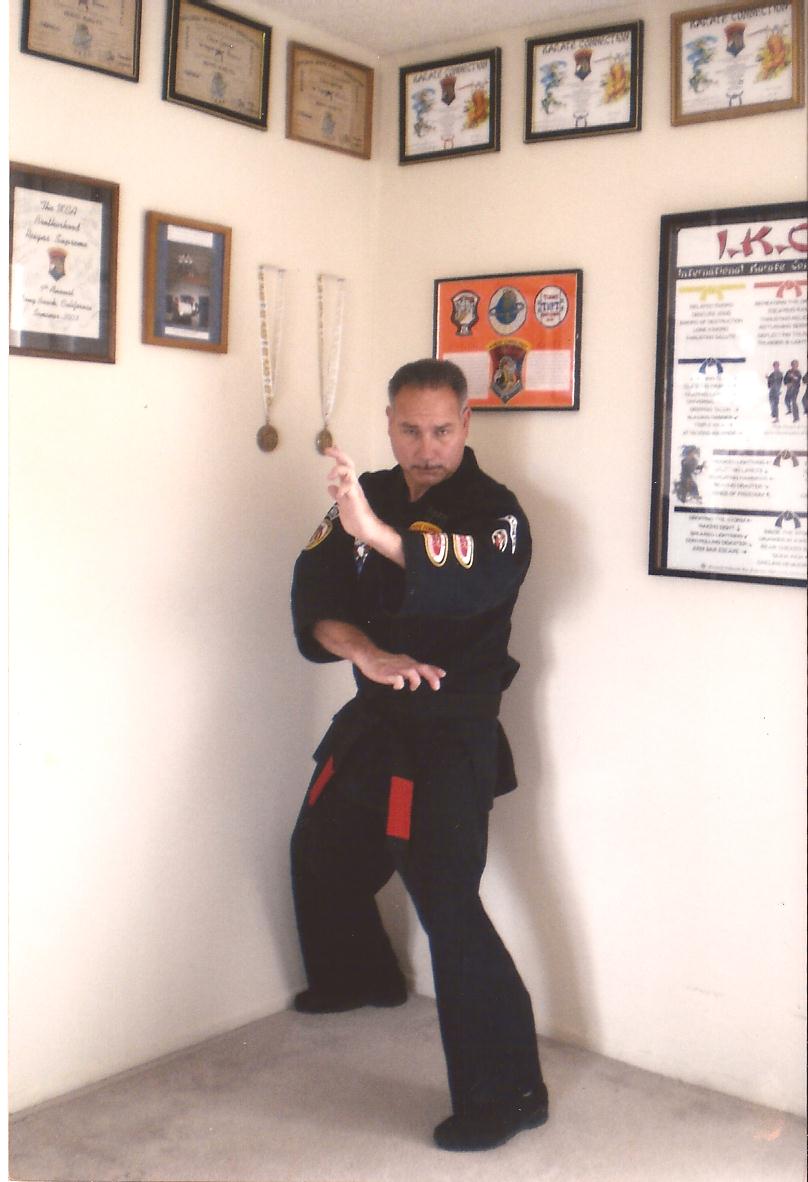Chris G. Georgas as a 5th degree black belt. Now ranked 7th degree black belt in Kenpo Karate (IKCA)