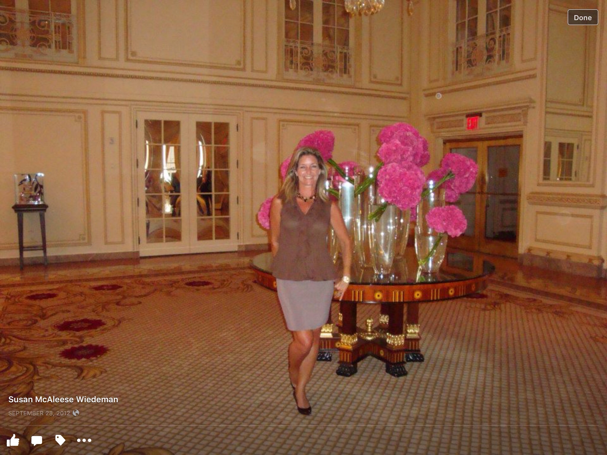 Working in the Plaza Hotel, on the set of 