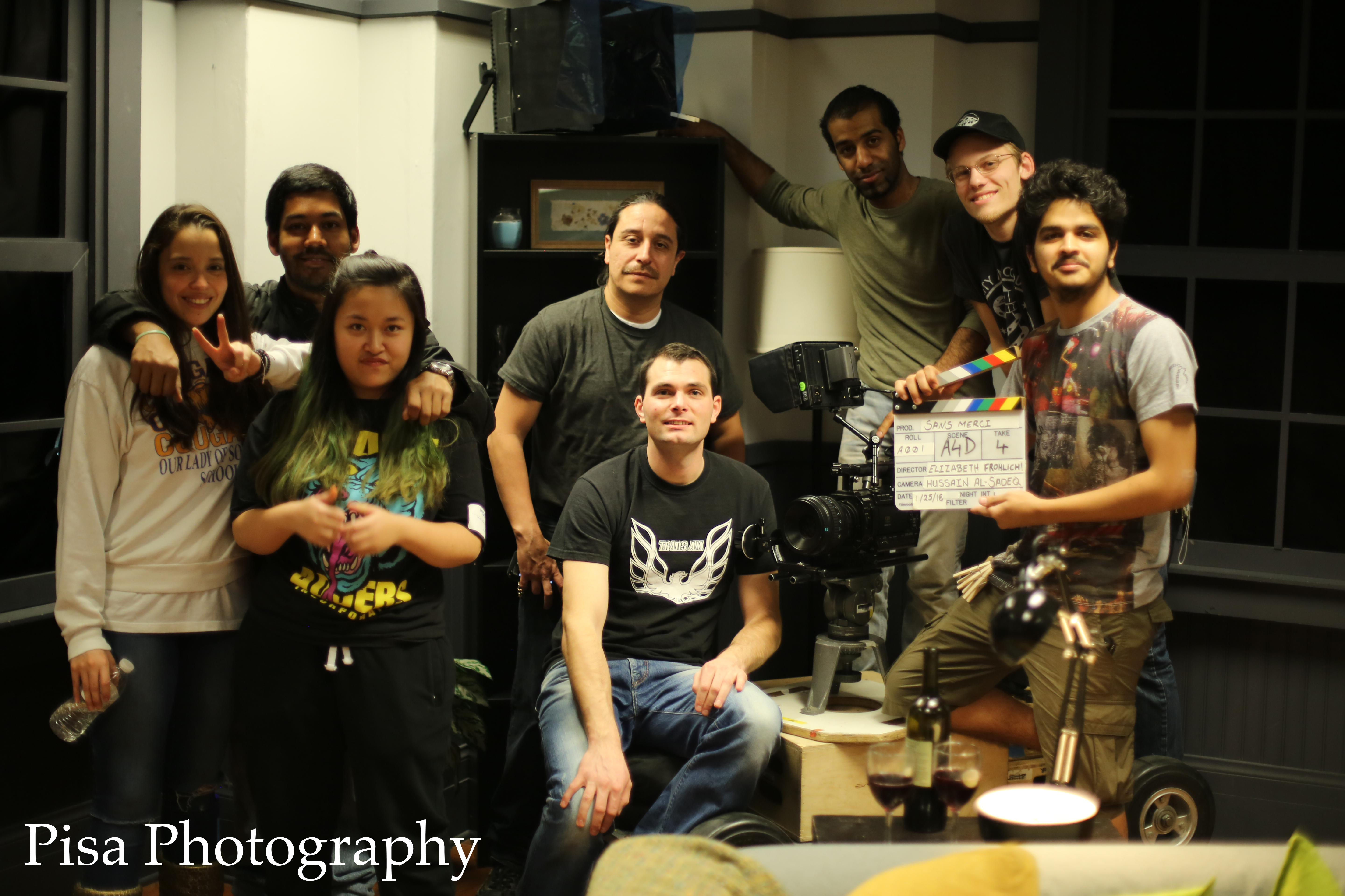 With the camera team for the Sans Merci. Hussain was the producer and Director of Photography.
